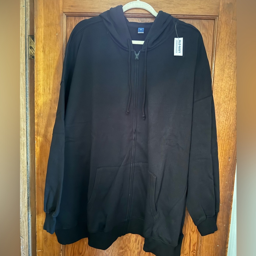 NWT Black Old Navy Zip Up Sweatshirt